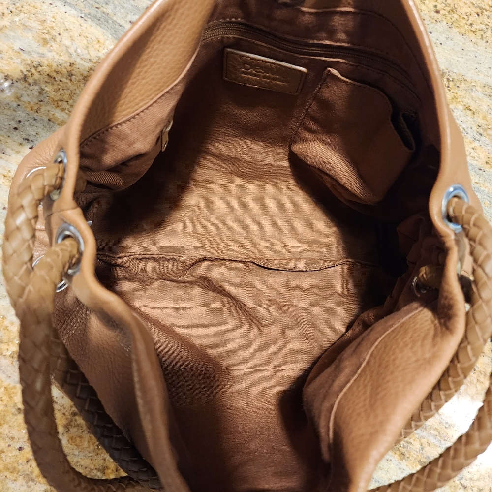 Desmo Italian made in Italy brown leather shoulder bag medium size 😍 - Picture 9 of 12